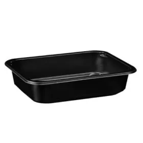   Fóliázható gasztro tálca PP fekete 187x137x36mm 650ml (GuillinPL) (tető:W2/601)