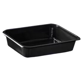   Fóliázható gasztro tálca PP fekete 187x137x50mm 850 ml (GuillinPL) (tető:W2/601)