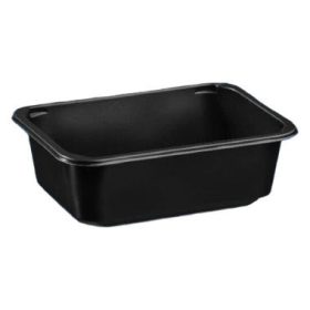   Fóliázható gasztro tálca PP fekete 187x137x63mm 1000ml (GuillinPL) (tető:W2/601)