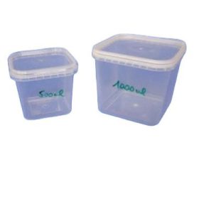   Dézsmazáras szögletes tálka 1300 ml PP víztiszta - 190x125 mm