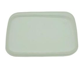   Dézsmazáras szögletes tálka tető 250 ml PP víztiszta - 110x88mm