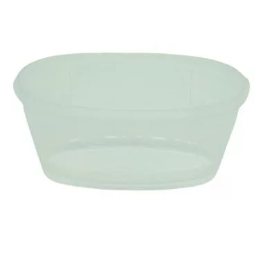 KIÁRUSÍTÁS Dézsmazáras ovális tálka 480ml PP víztiszta(tető: 23200038, 23200056)