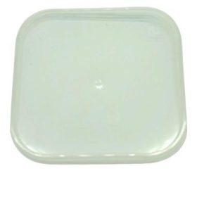   Dézsmazáras szögletes tálka tető 500 ml PP víztiszta 100x100 mm