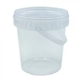 PP víztiszta vödör füllel 1080 ml