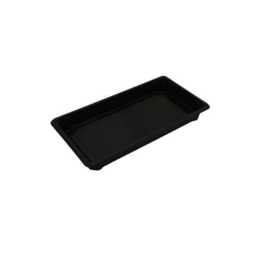 Sushi tálca - 176 x 96 x 20 mm - PET fekete (Coveris PL) (tető: 23600002)