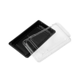   Sushi tálca tető - 220 x 140 x 30 mm - PET víztiszta (Coveris PL)