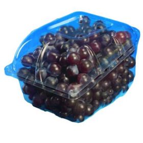   RPET Gyümölcskosár tetővel víztiszta 184x141x130mm (GR130)