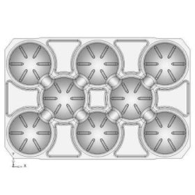 Dinnyealátét papír M8 Salmon, 60x40cm, 125db/csomag