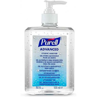 Purell 9668 Advanced kézfertőtlenítő gél, pumpás, ovális flakon, 500ml