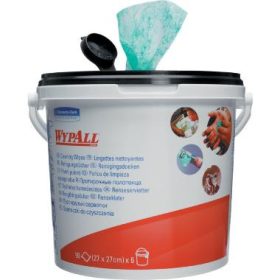   KC 7775 WypAll víz nélküli késztisztító kendő vödörrel, 270x270mm, 90lap/csomag