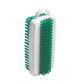   Haug 3173 kétoldalú akasztós körömkefe, Nyl6.6 Ø0,35mm szőr, PS, zöld,11x3,2x5cm