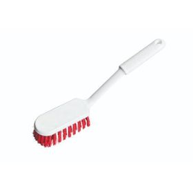   Haug 60501 nyeles kézi súrolókefe, piros PBT Ø0,25 lágy szőrrel, PP, 290x45x70mm