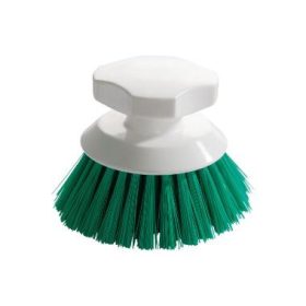   Haug 87433 gombkefe, PBT zöld kemény szőrrel, PP, fehér, 90 x Ø 120mm