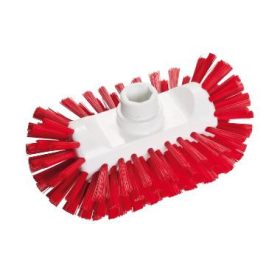   Haug 87601 tartálymosó kefe, PBT piros erős szőrrel, PP, fehér, 200x125x105mm