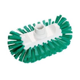   Haug 87603 tartálymosó kefe, PBT zöld erős szőrrel, PP, fehér, 200x125x105mm