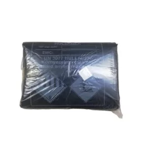   Minősített ADR zsák, 150L, újrahasznosított PE,760x1100mm 60my fekete