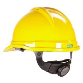   MSA V-Gard 500 szellőztetett sisak, sárga, gyorsbeállítós fejkosár