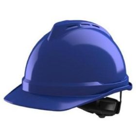   MSA V-Gard 500 szellőztetett sisak, kék, csúszó állítószerkezetes fejkosár