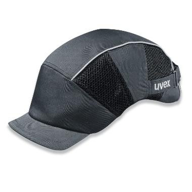 uvex 9794301 u-cap premium beütődés elleni baseballsapka, rövid silddel, szürke