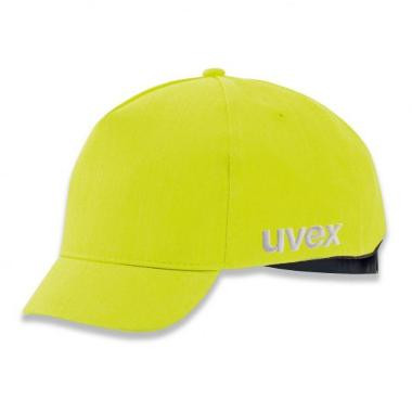 uvex 9794481 u-cap Hi-Vis beütődés elleni baseball sapka, rövid silddel, sárga