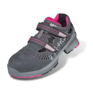 uvex 85608 uvex 1 ladies S1 SRC női szandál, szürke/pink, 11 széles 38