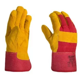   BUFFALO(W)-R Marha hasítékbőr téli kesztyű, vászon kézhát 10,5