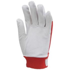   EP 840 Puha színsertésbőr sofőrkesztyű, piros/ fehér 10