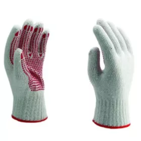   KUDU Pontozott kevertszálas kesztyű, sárga egyoldalú PVC pontozással 11