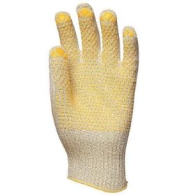   Niptex 628 pamut munkakesztyű, vékony, PVC-vel pontozva, nyers színben, ffi 10