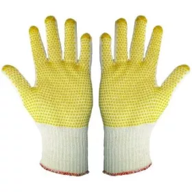   Niptex 630 Vastag 100% pamut kesztyű, tenyéren PVC-vel pontozva Ffi