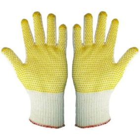   Niptex 630 Vastag 100% pamut kesztyű, tenyéren PVC-vel pontozva Ffi