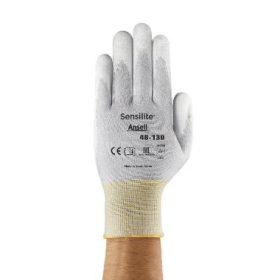   Ansell 48105 Sensilite kesztyű PU ujjvégmártott fehér nejlon kesztyű 7