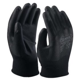   SCARAB Fekete PU tenyérmártott szerelőkesztyű, 12pár/csomag 9