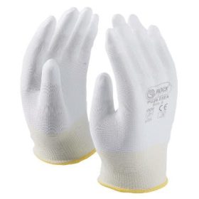   BUTTERFLY PU ujjvégmártott szerelőkesztyű, fehér színben 10