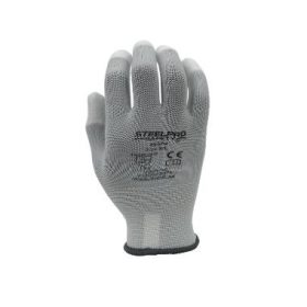   Prime Source 803 ujjvégeken PU mártott fehér nejlon kesztyű 6/XS