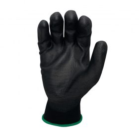   Prime Source 805BKPE tenyéren PU mártott PE fekete szerelőkesztyű 6/XS
