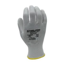   Prime Source 805WTPE tenyéren PU mártott PE fehér szerelőkesztyű 10/XL