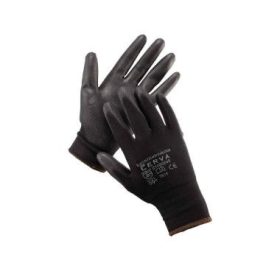   Cerva Bunting black evo kesztyű PU tenyér mártott, fekete 8-M