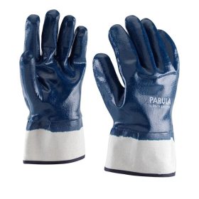   PARULA Kék teljesen nitril mártott kesztyű, vitorlavászon mandzsettával 10