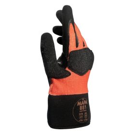   Mapa KRYTECH 851HDPE vágásbiztos kesztyű, tenyérmártással, ökölcs erősített 10