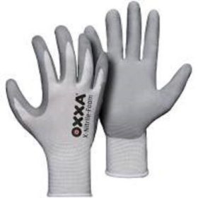   MJ 51-280 OXXA X-Nitrile-Foam nitril tenyémártott nejlon kesztyű, fehér/szürke 9
