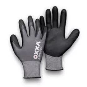   MJ 51-290 OXXA X-Pro-Flex nitril tenyérmártott nejlon/LY kesztyű, szür/feh 8