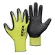 MJ 51-025 OXXA X-Grip-Lite latex tenyérmártott nejlon kesztyű, sárga/fekete 7