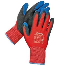 Cerva Vanellus PE PES-latex mártott kesztyű 9