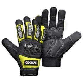   MJ 51-620 OXXA X-Mech Armor Skin protektoros kesztyű, tépőzáras, fekete/sárga 8