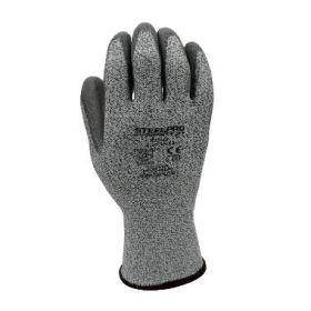   Prime Source 835GY tenyéren PU mártott szürke HPPE kesztyű, 3-as vágásbiztos M