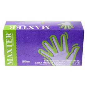   Maxter 1000 egyszer használatos fehér latex kesztyű, púderezett, 100db/doboz XS