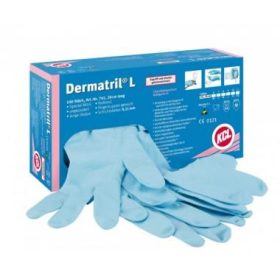  KCL 741 Dermatril egyszer használatos kék nitril kesztyű, púdermentes, 28 cm 8