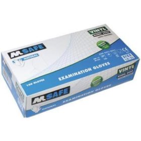   MJ 44-060 M-Safe vinil vizsgálókesztyű, púderezett, 100db/dz 10