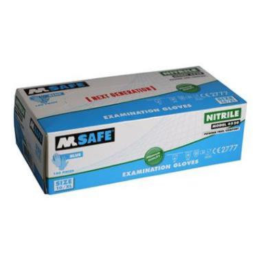 MJ 44-520 M-Safe púderezett kék nitril kesztyű, érdesített kivitel 8